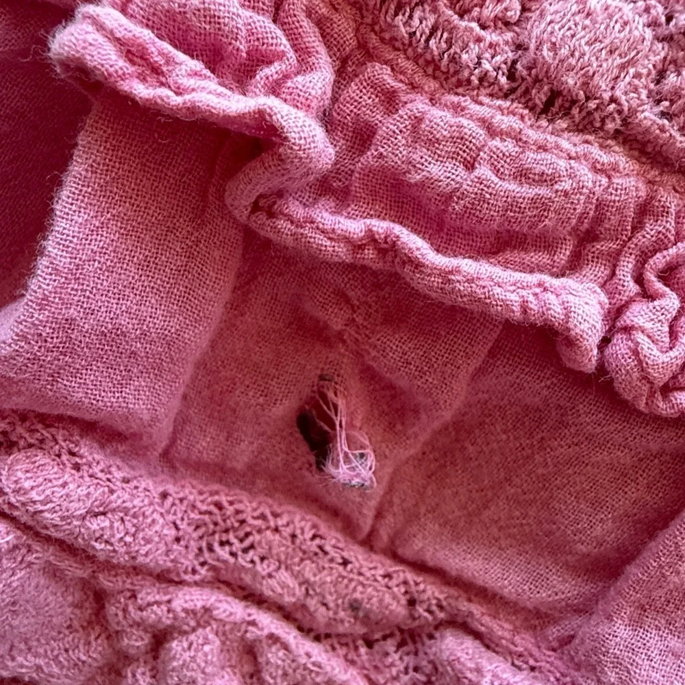 LoveShackFancy Girls Billie Tiered Skirt - Pink  7/8